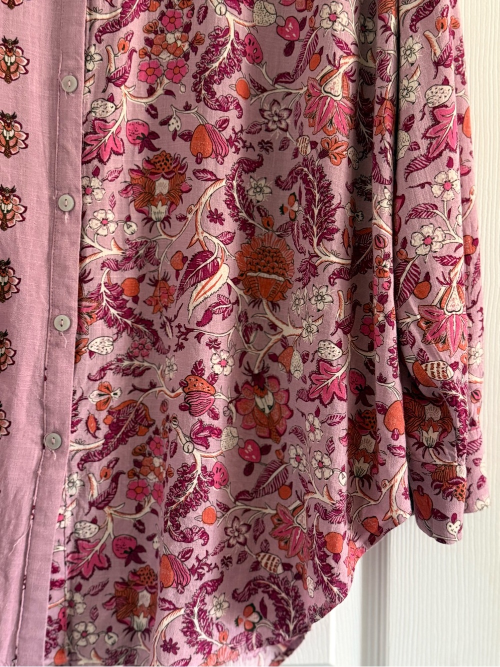 Knox Rose Pink Floral Mix-Print Button-Up Top - Picture 11 of 11